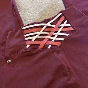 Fabletics PowerHold Burgundy Leggings